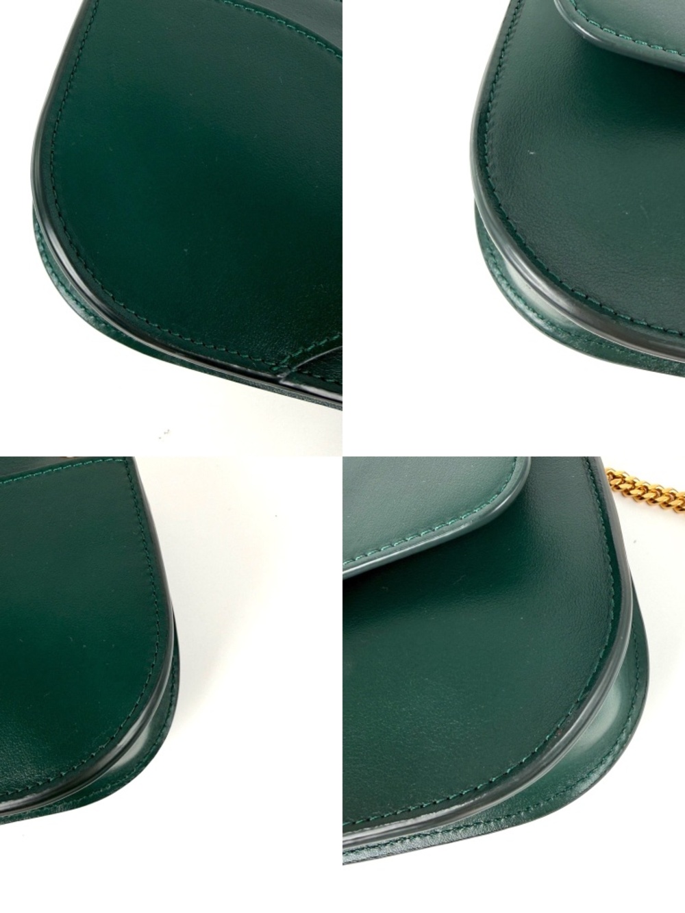 Chloe Tess Chain Green Leather Chain Crossbody Bag - Picture 9 of 16